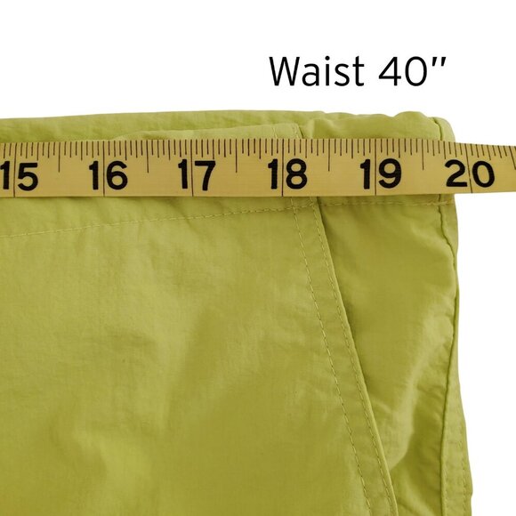 Tinseltown Bright Lime Green Chartreuse Parachute Pants Oversized Y2K Size S - Picture 12 of 16